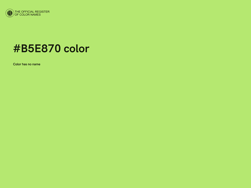 #B5E870 color image