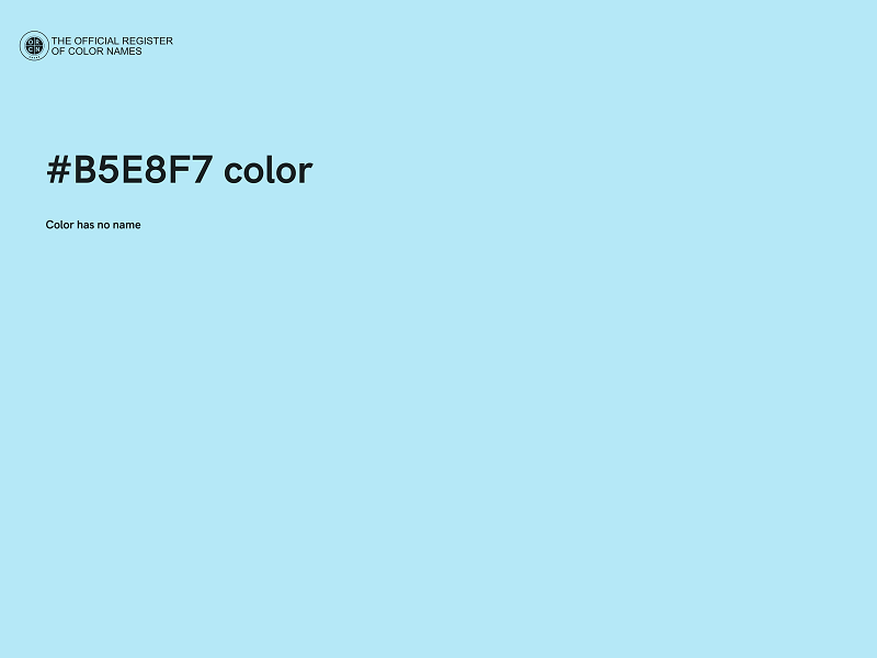 #B5E8F7 color image