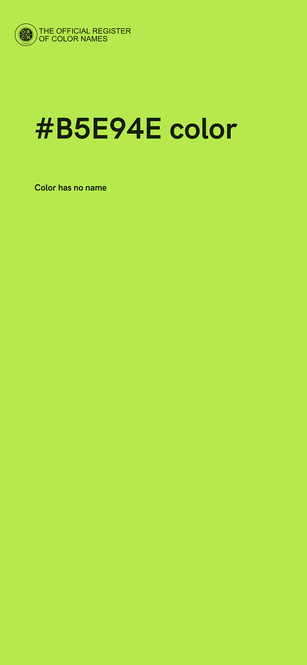 #B5E94E color image