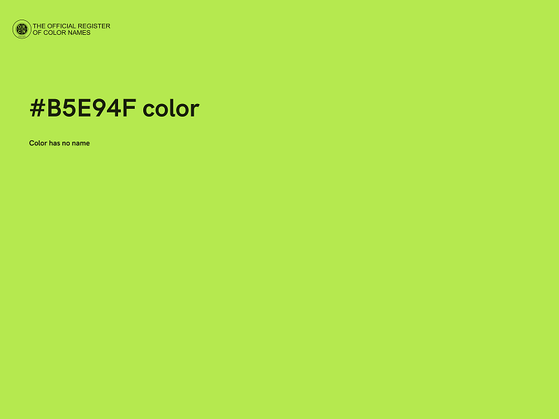 #B5E94F color image