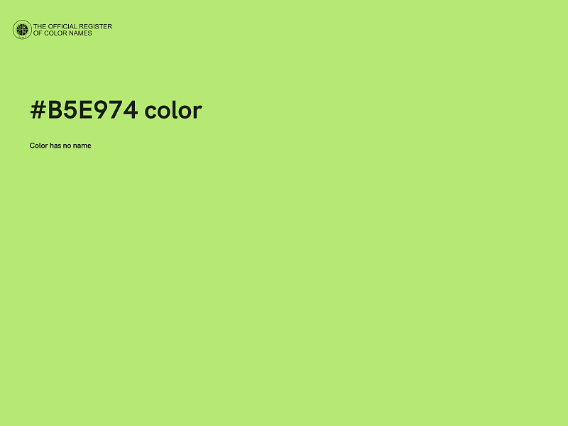 #B5E974 color image