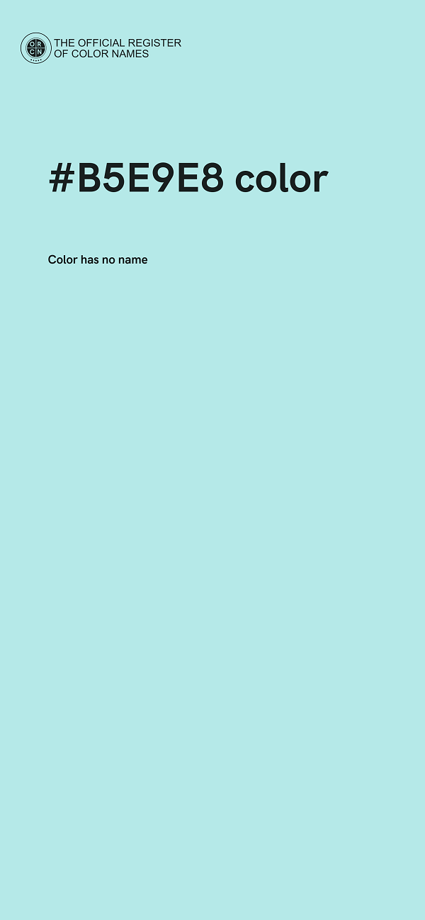 #B5E9E8 color image