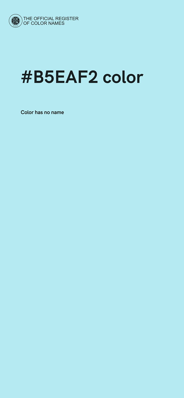 #B5EAF2 color image
