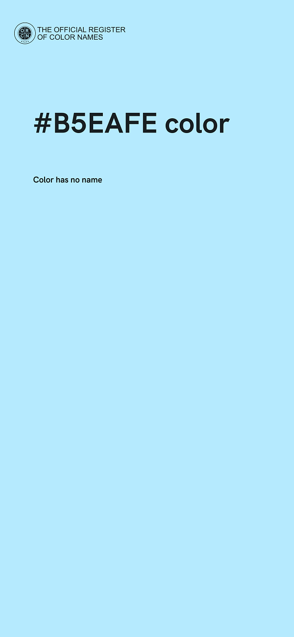 #B5EAFE color image