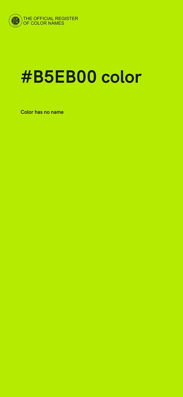 #B5EB00 color image