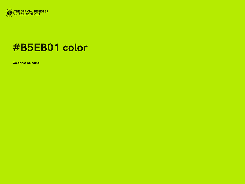#B5EB01 color image
