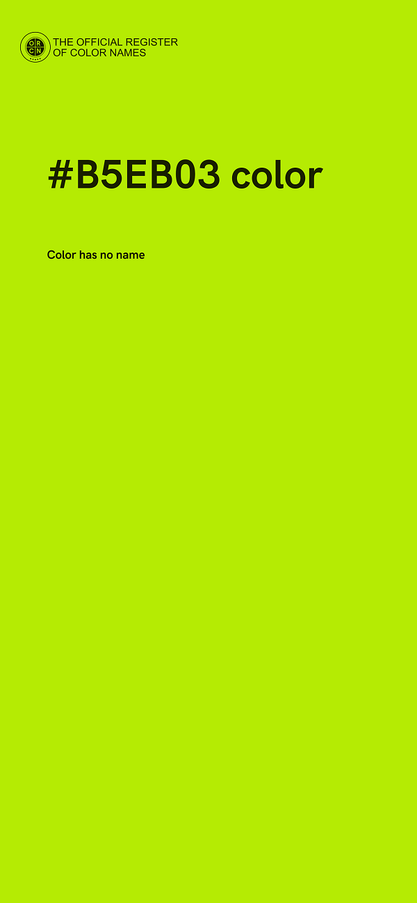 #B5EB03 color image