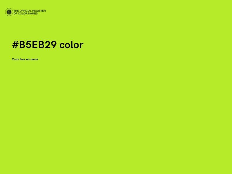 #B5EB29 color image