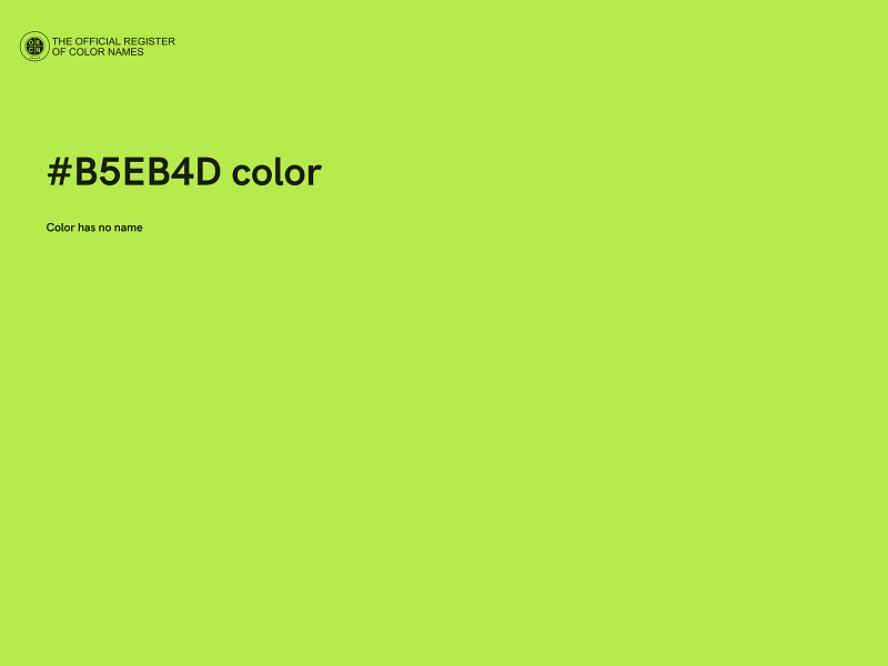 #B5EB4D color image