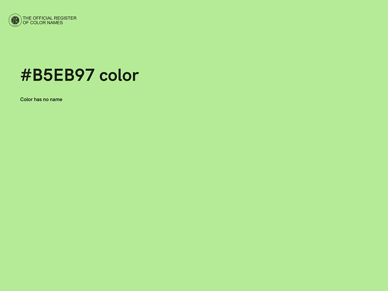 #B5EB97 color image