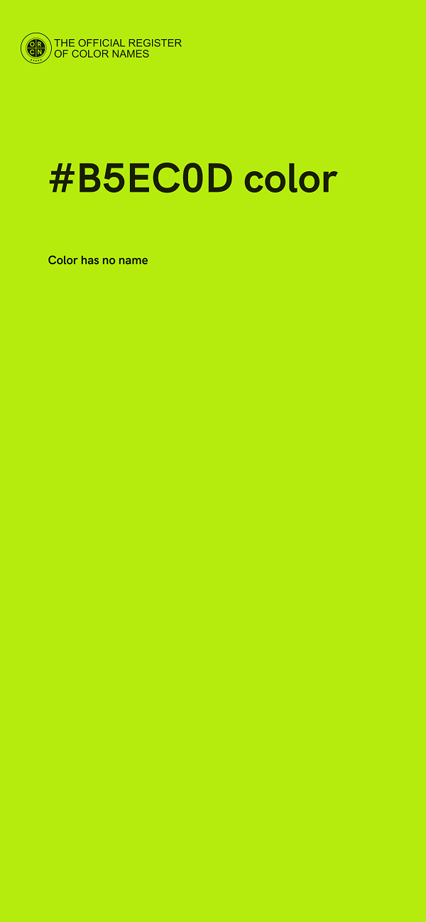 #B5EC0D color image