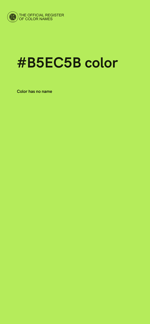 #B5EC5B color image