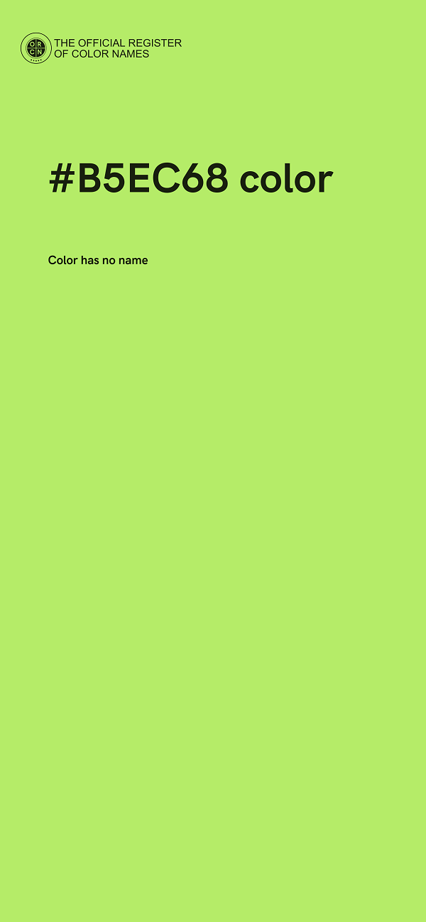#B5EC68 color image