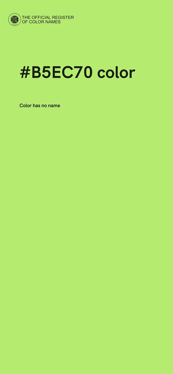#B5EC70 color image