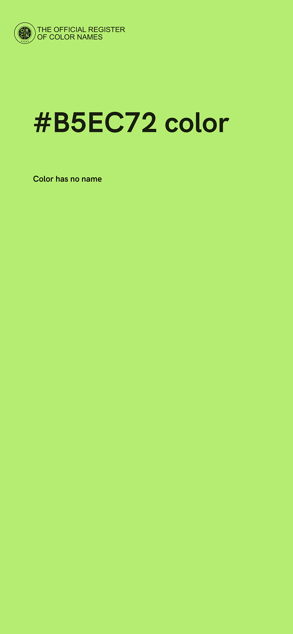 #B5EC72 color image