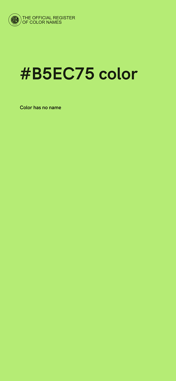 #B5EC75 color image