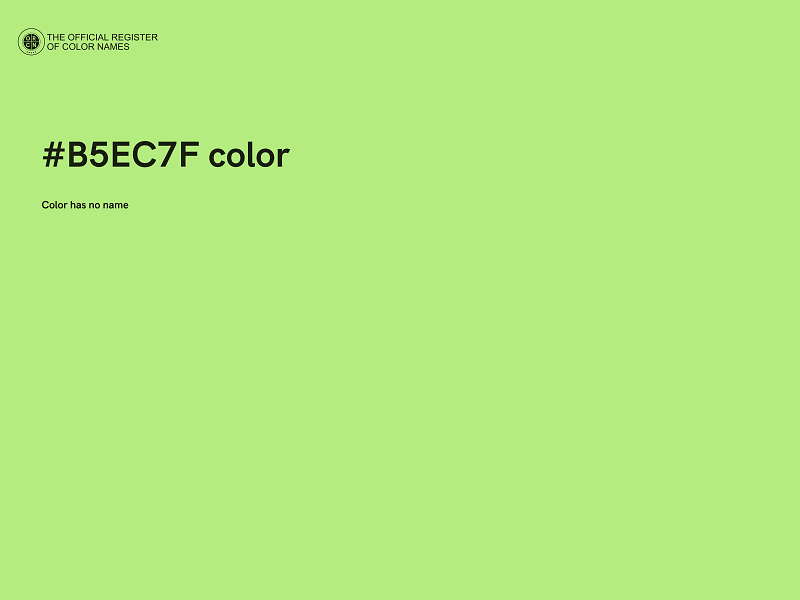 #B5EC7F color image