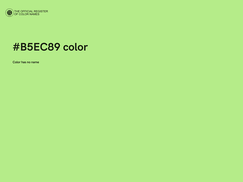 #B5EC89 color image