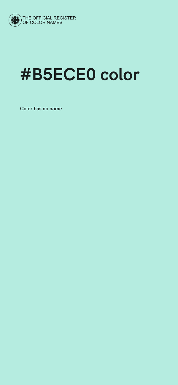 #B5ECE0 color image