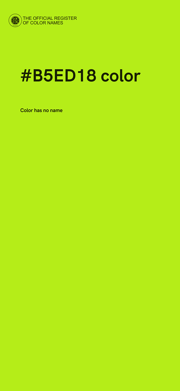 #B5ED18 color image