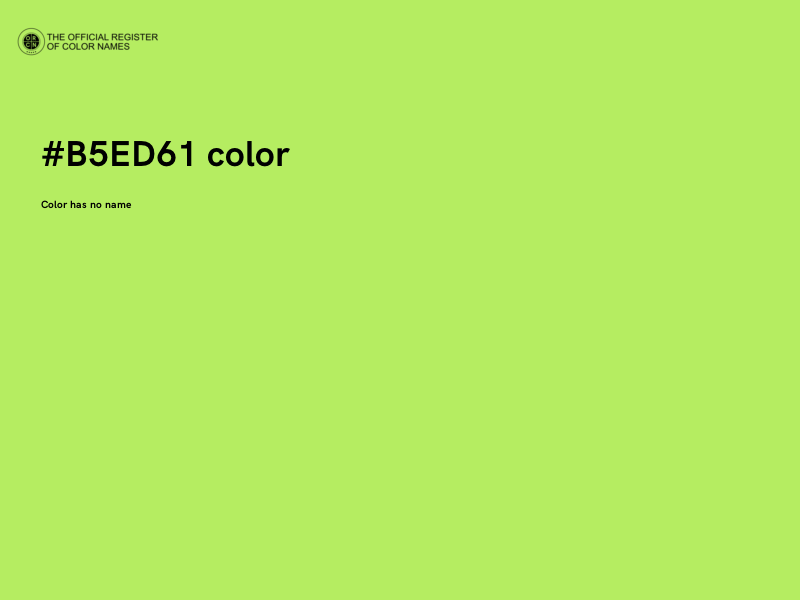 #B5ED61 color image