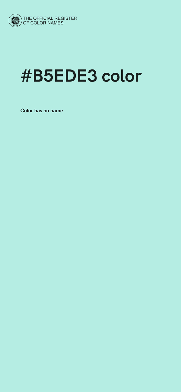 #B5EDE3 color image