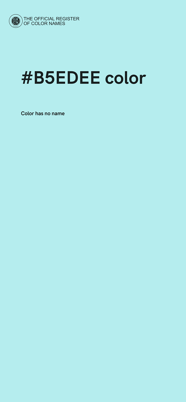#B5EDEE color image