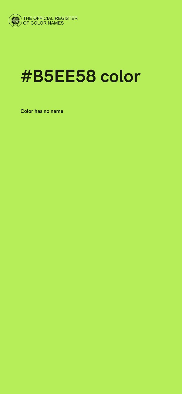 #B5EE58 color image