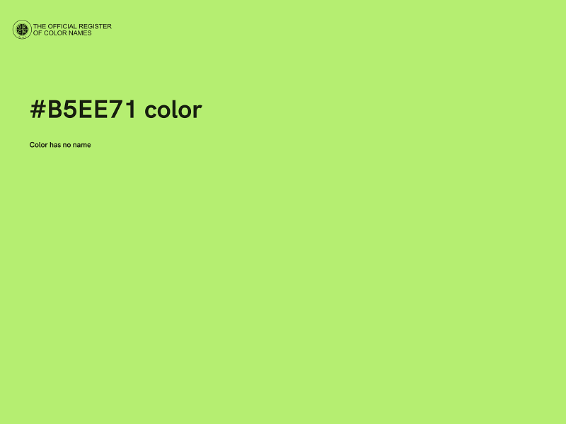 #B5EE71 color image