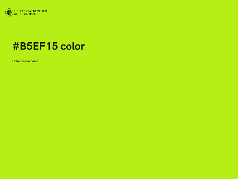 #B5EF15 color image