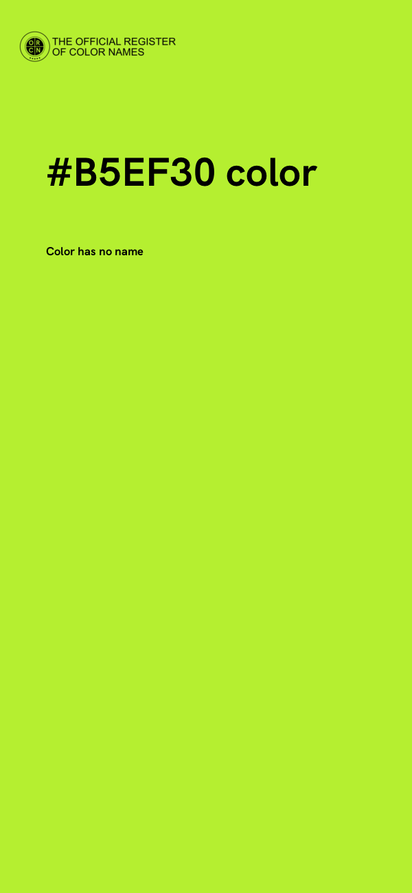 #B5EF30 color image
