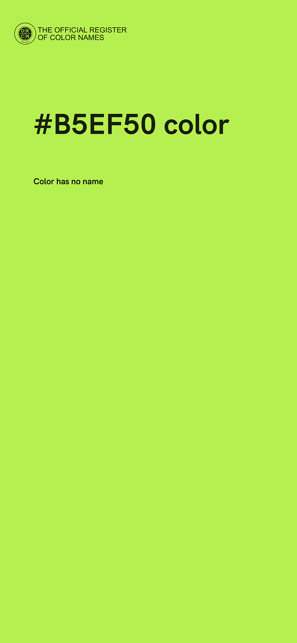 #B5EF50 color image