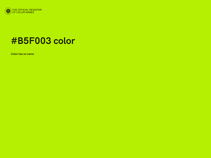 #B5F003 color image