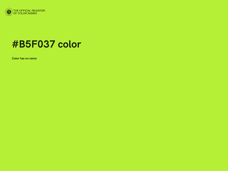 #B5F037 color image