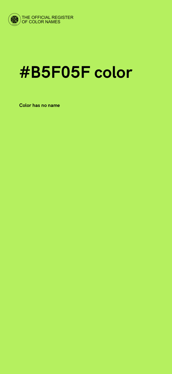 #B5F05F color image