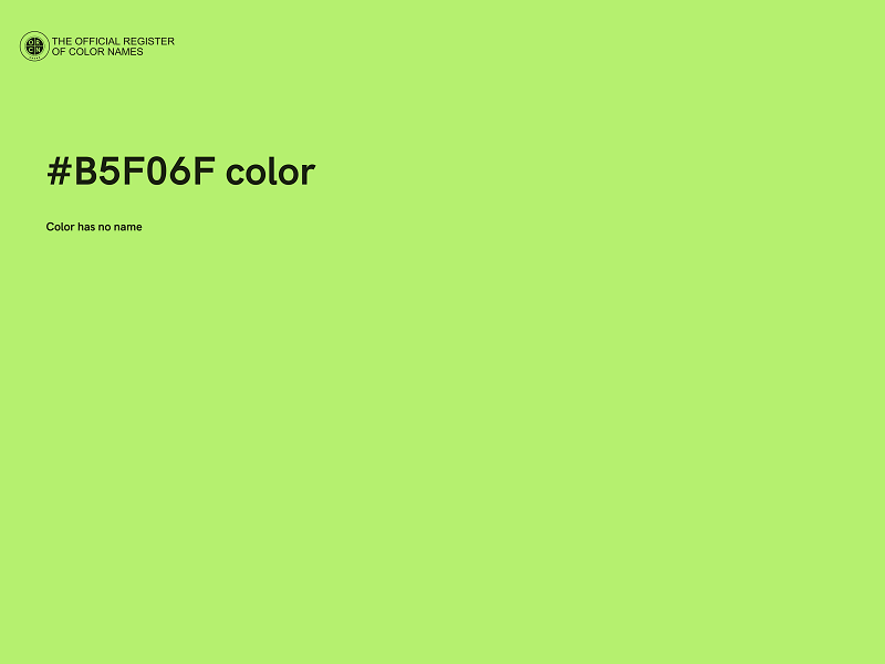 #B5F06F color image