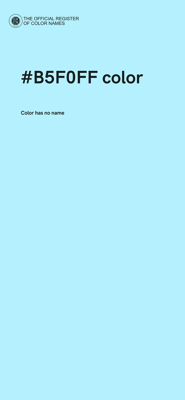 #B5F0FF color image
