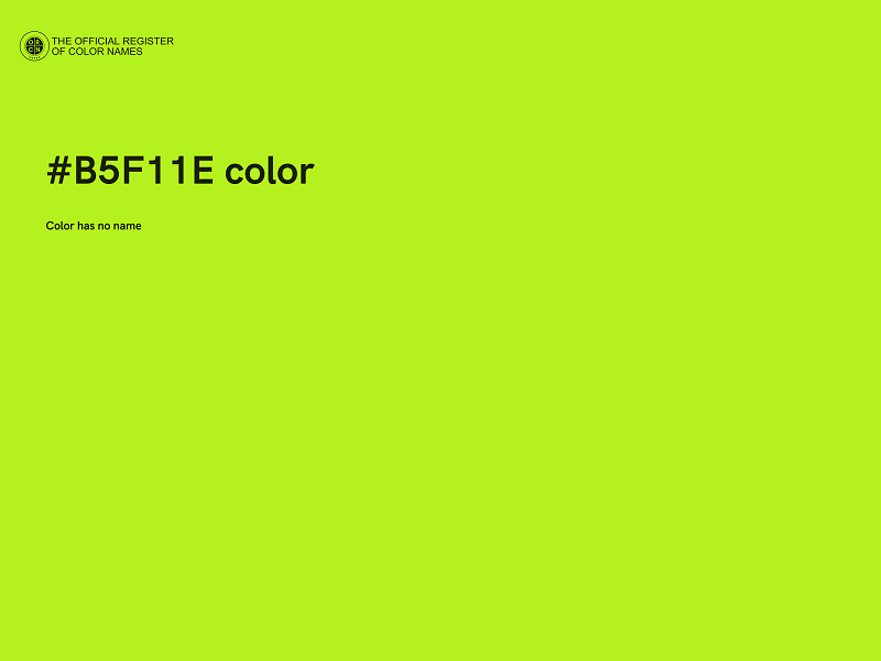 #B5F11E color image