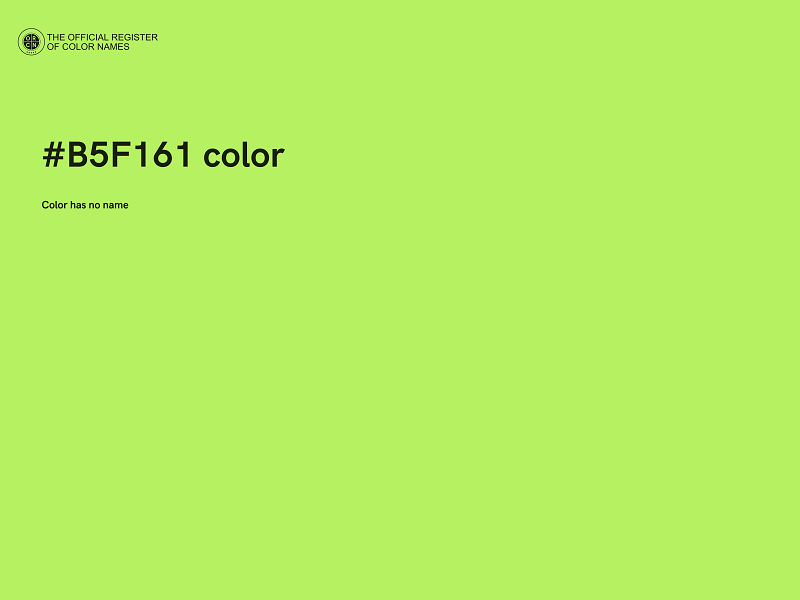 #B5F161 color image