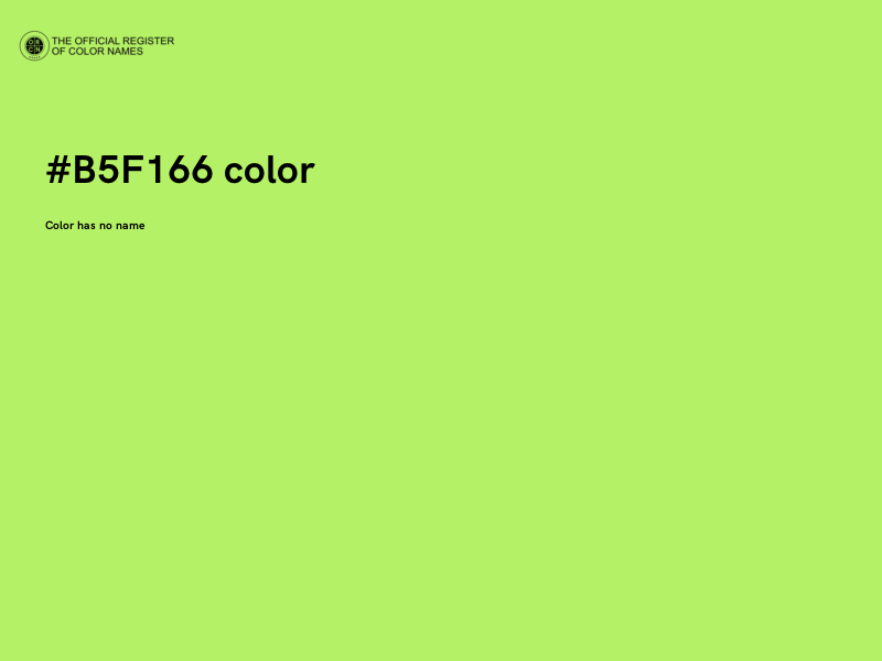 #B5F166 color image