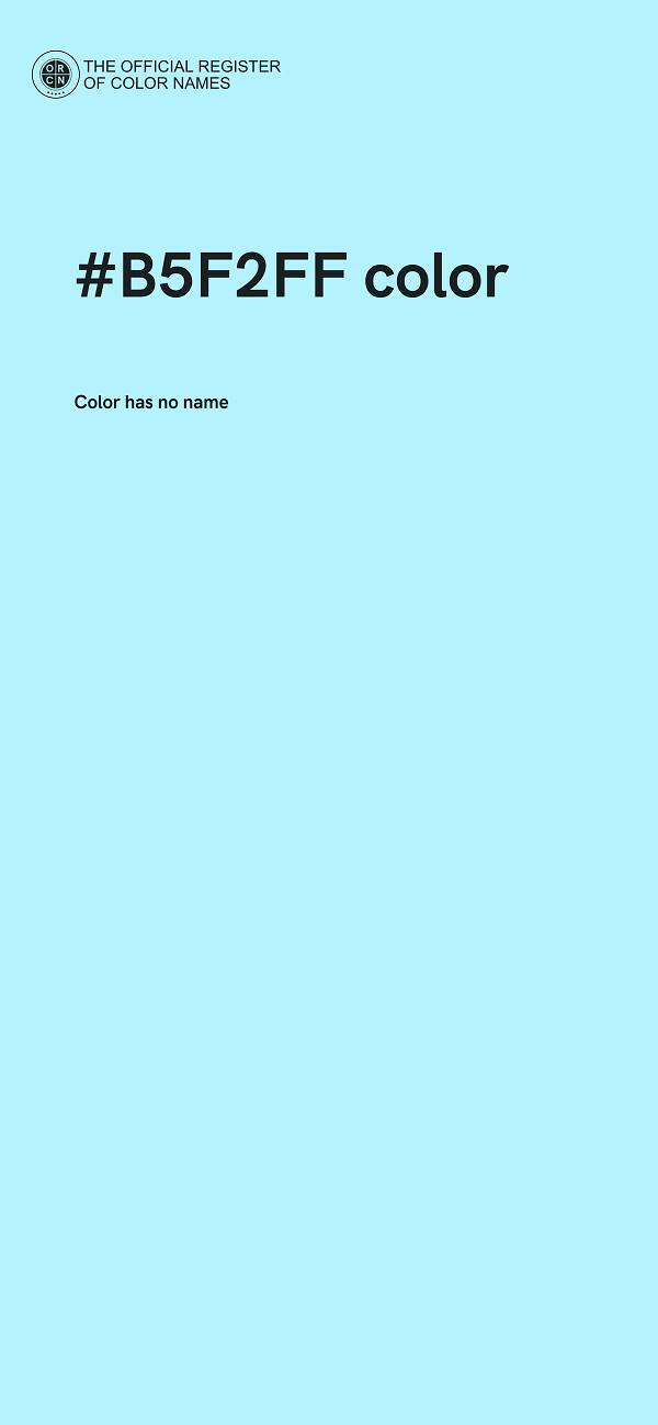 #B5F2FF color image