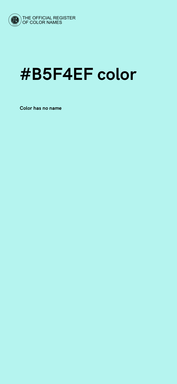 #B5F4EF color image