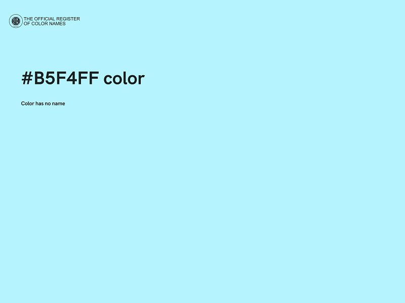 #B5F4FF color image