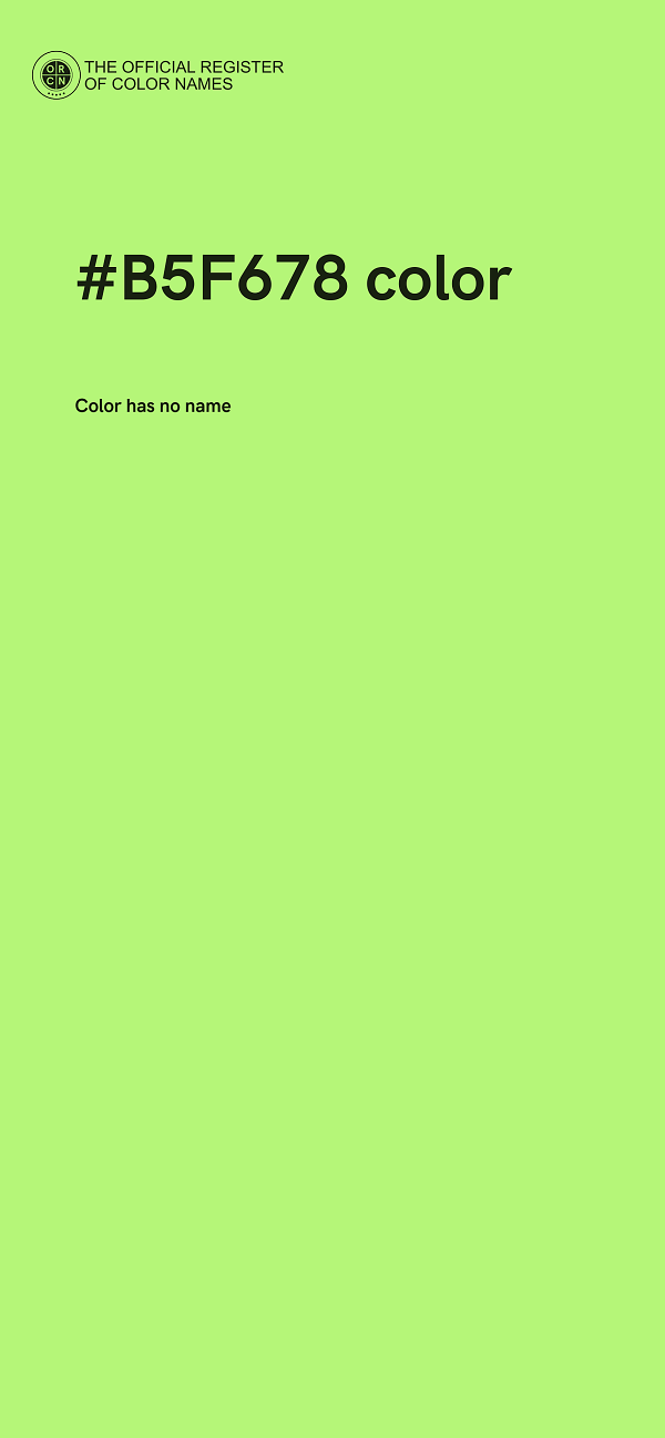 #B5F678 color image