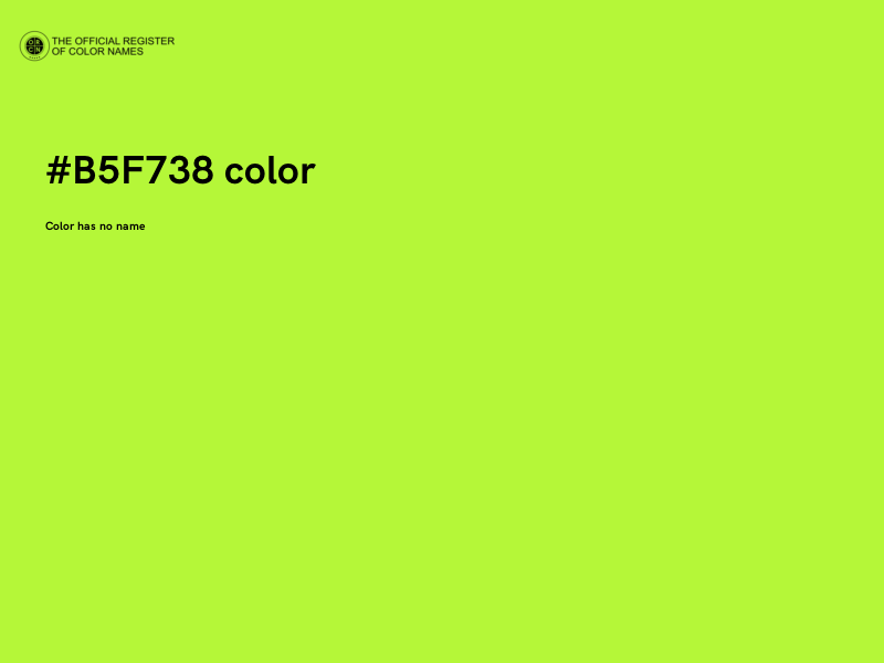 #B5F738 color image