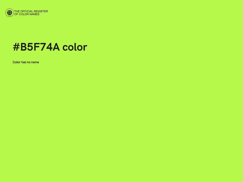 #B5F74A color image