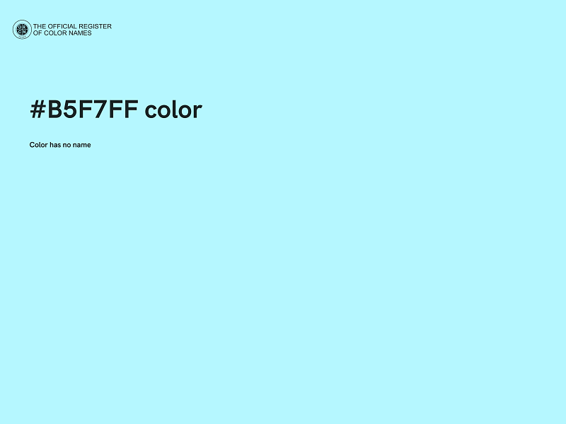 #B5F7FF color image