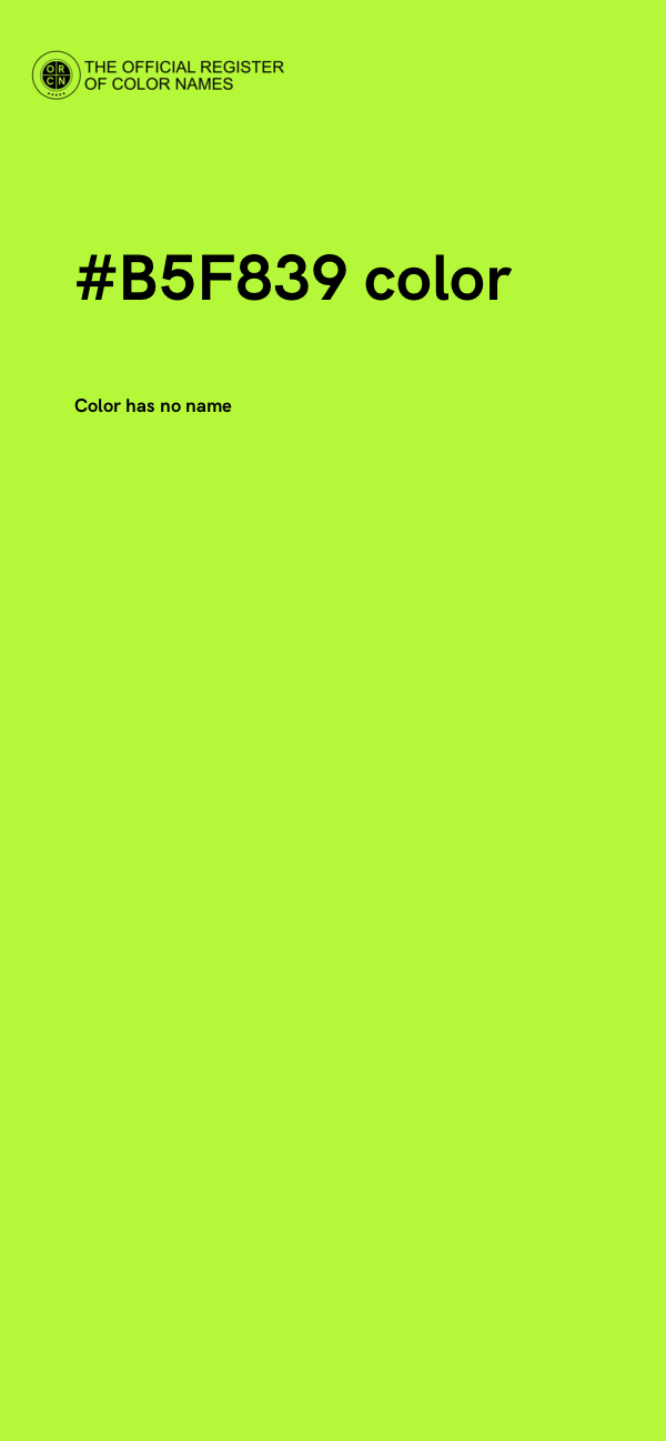 #B5F839 color image