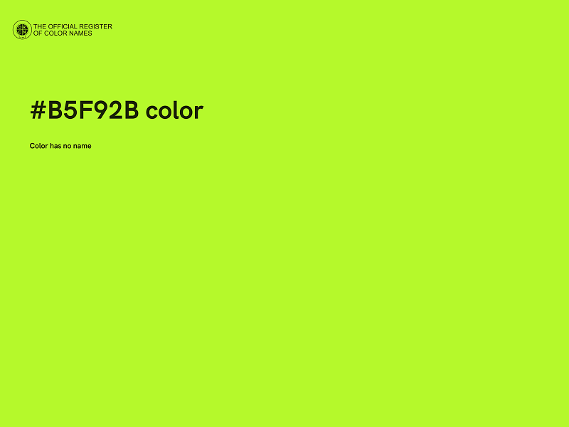 #B5F92B color image