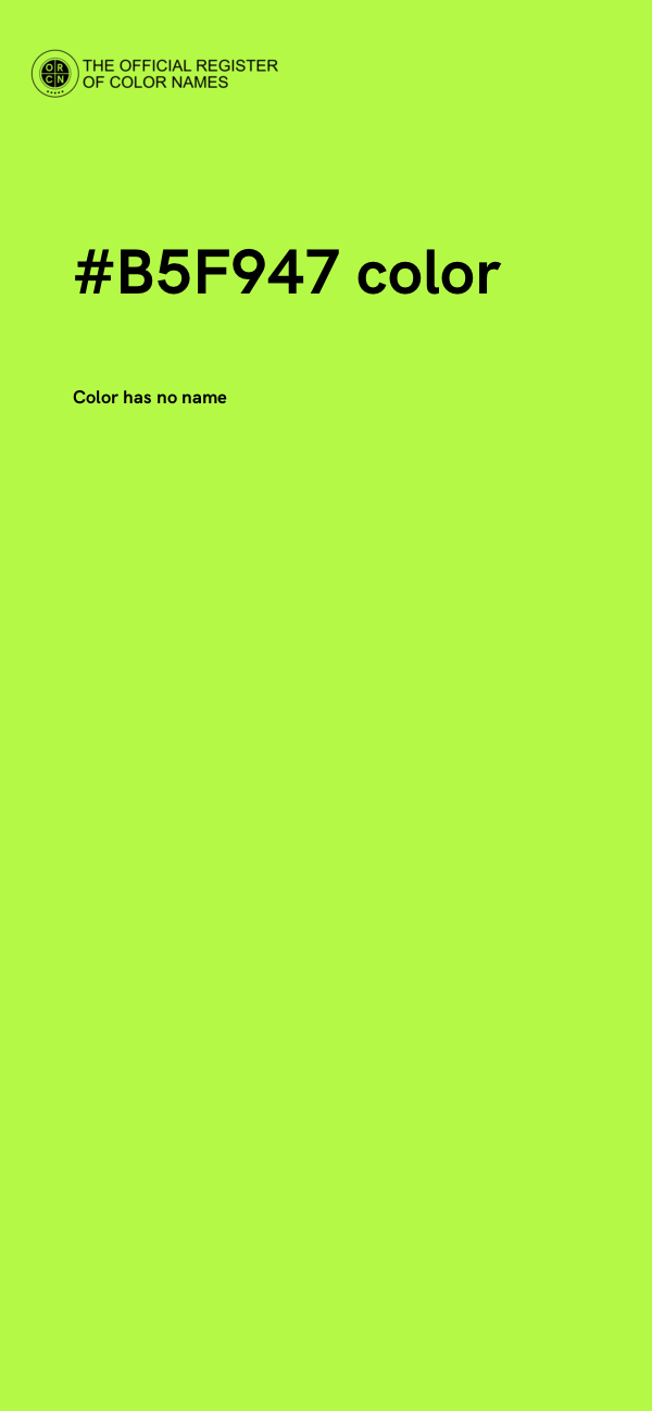 #B5F947 color image